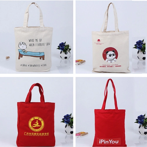 Black Canvas Cotton Tote Bag with Customer Logo Printed, Promotion Gift Bag