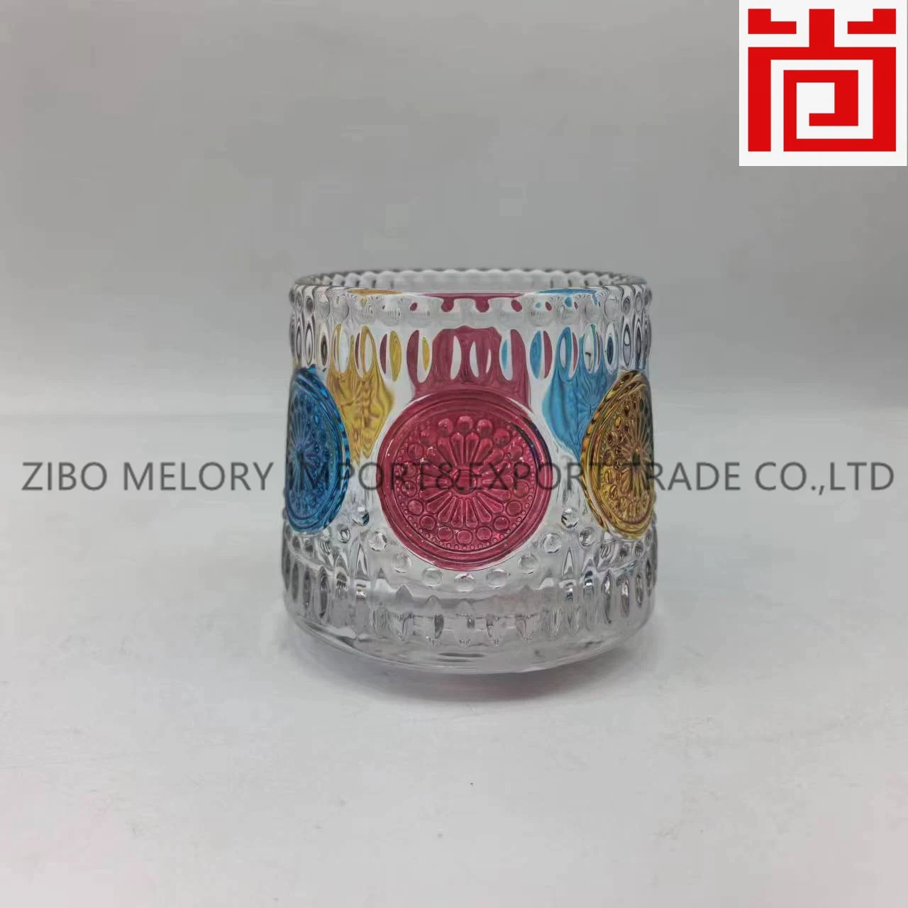 150ml Hand-Painted Painted Glass Candlestick/Glass Candle Holder with Pattern