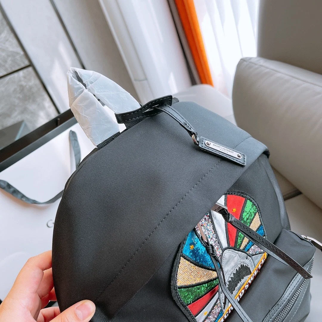 High quality/High cost performance Designer Canvas Shoulde Bag Fashion Luxury Unisex Black Backpack