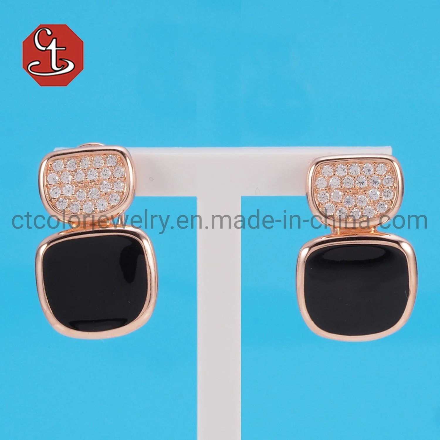 Women's Colourful Enamel White CZ&#160; Earrings Fashion Accessories Gifts