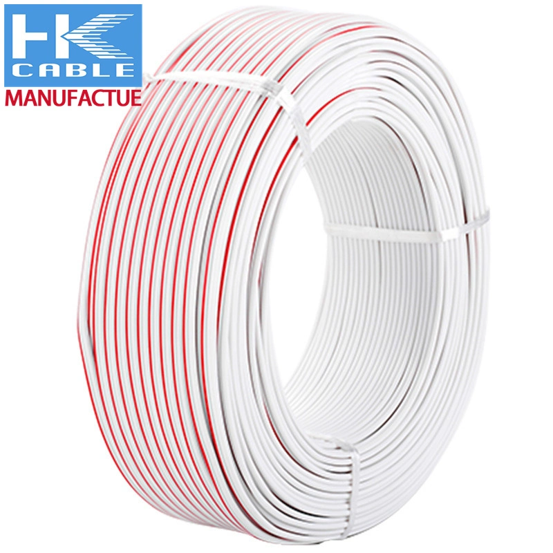 Chinese Factory Manufacture 12 AWG OFC Transparent Flat Speaker Cable 2 Core