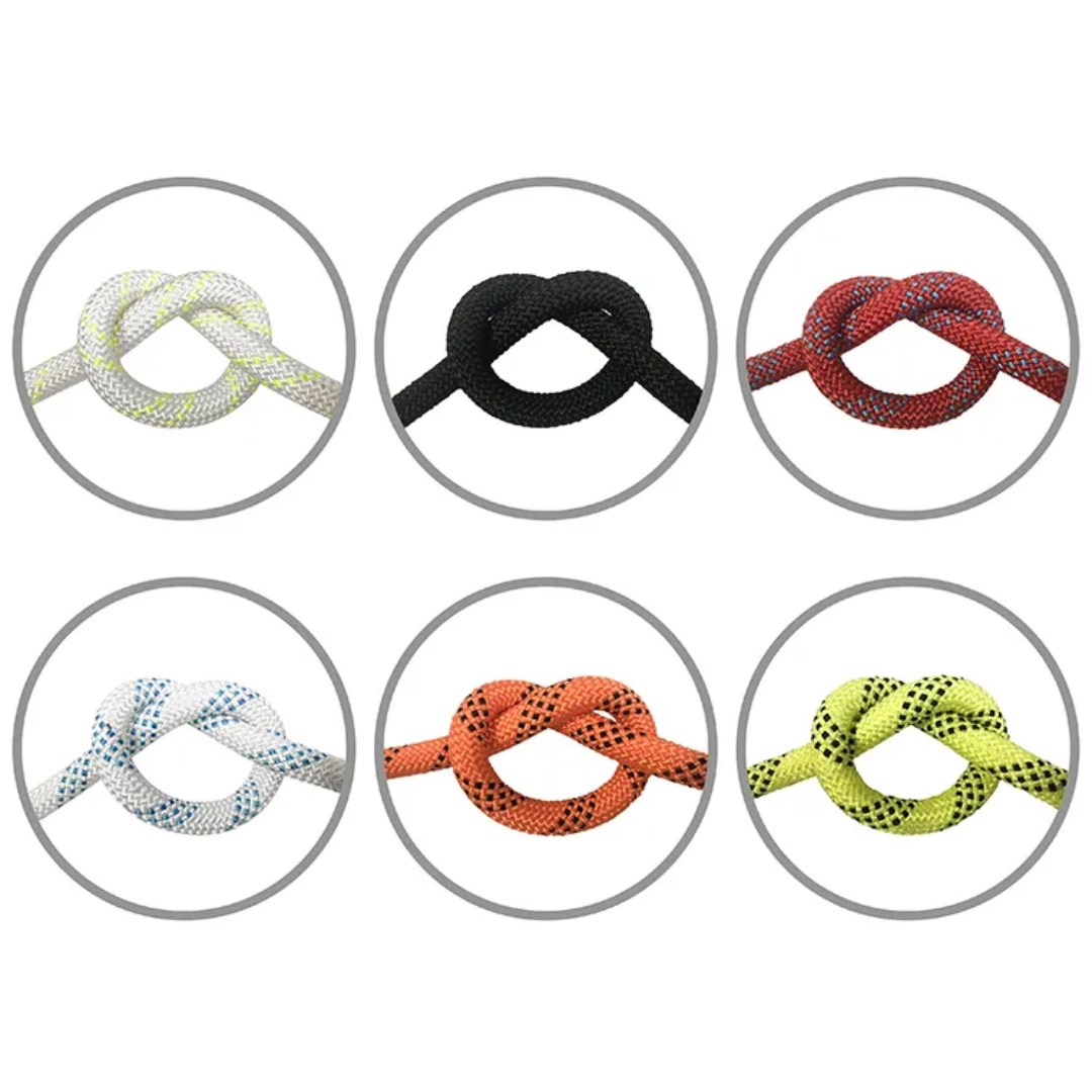 12mm High-Strength White Wear-Resistant Rock Climbing Double Solid Braided Polyamide Nylon Rope