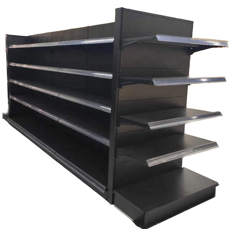 Customized Service Double Side Metal Central Island Design display Supermarket Shelves