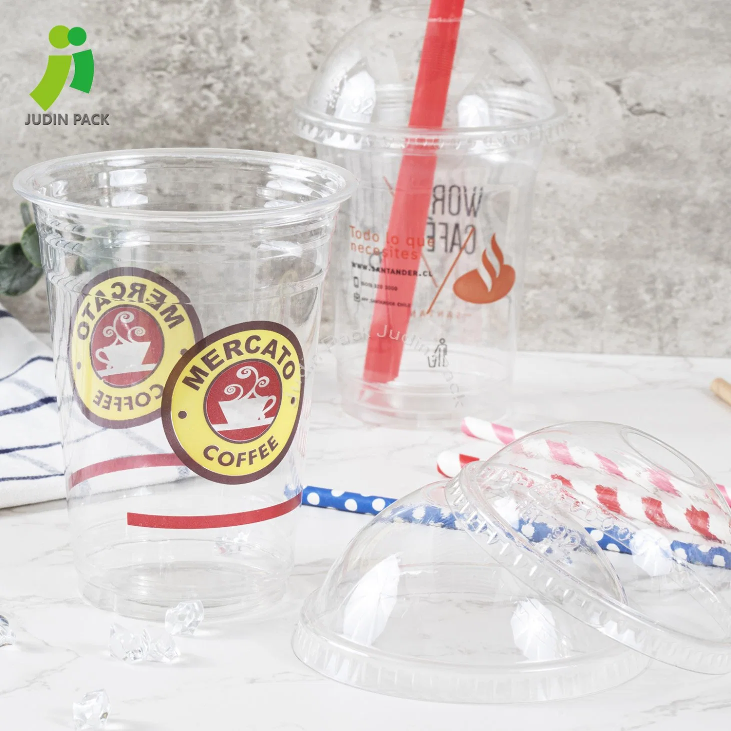 Hot Sale High Clear High Quality Pet Cold Drinks Plastic Cups Plstic Bottles for Juice Factory