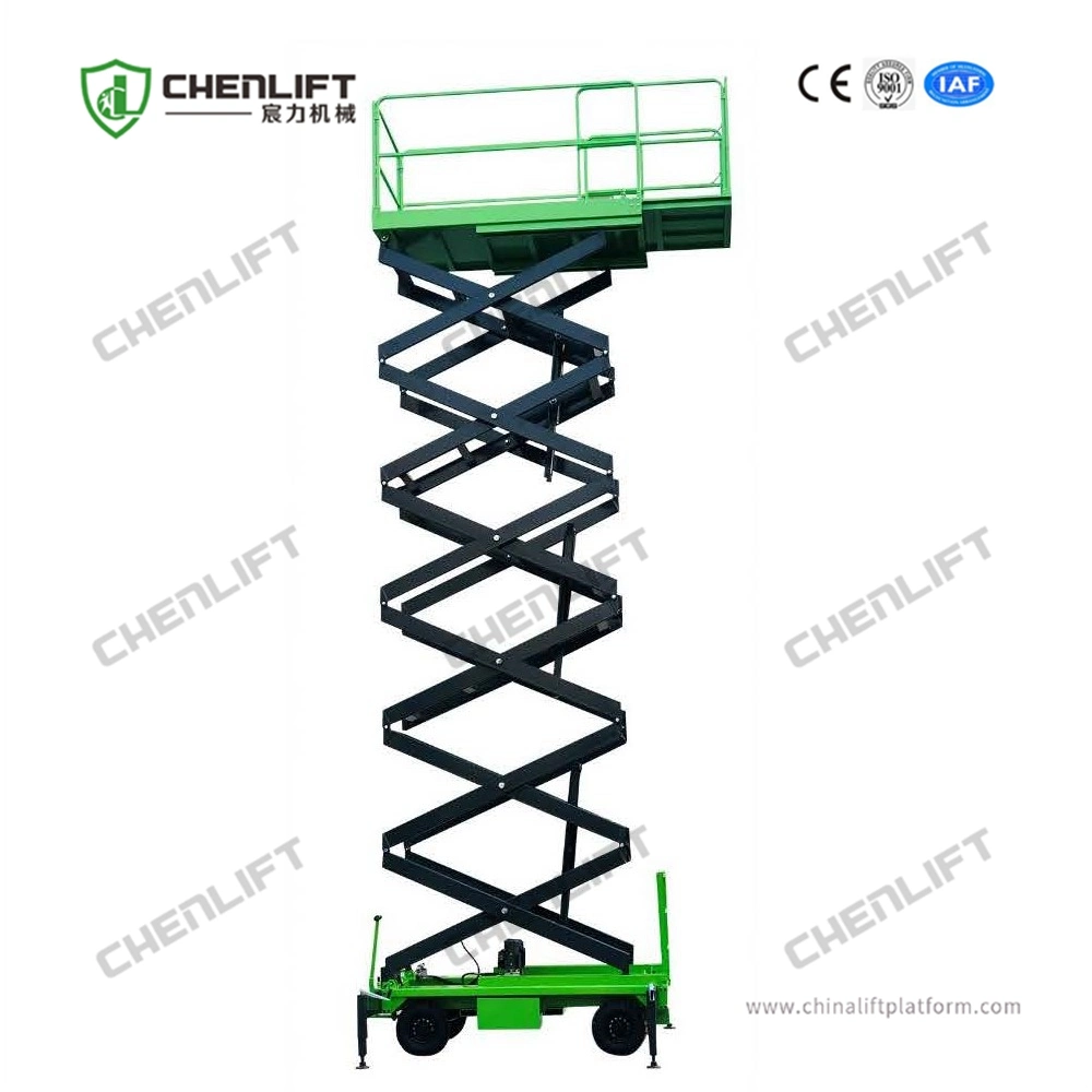 12 Meters Manual Pushing Mobile Scissor Lift for Work at Height (MK1200)