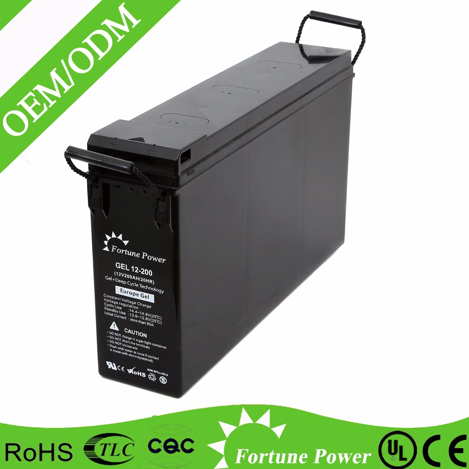 Lead Acid Battery Front Terminal 12V 200ah Maintenance Free