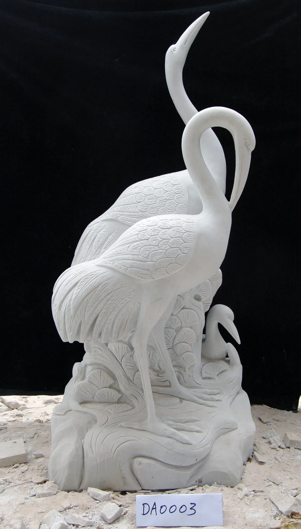 Factory Outlet Hand Carved Natural White Marble Beautiful Swan Sculpture