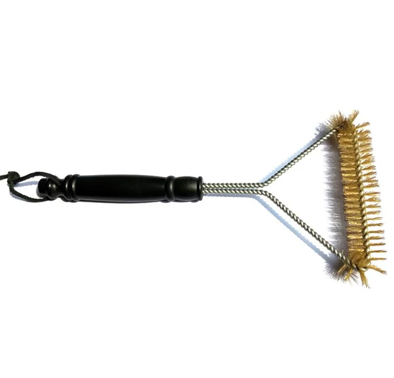 Heavy Duty Brass Grill Cleaning Brush BBQ Grill Brush Safe Brass Bristles Grill Brush Esg15691