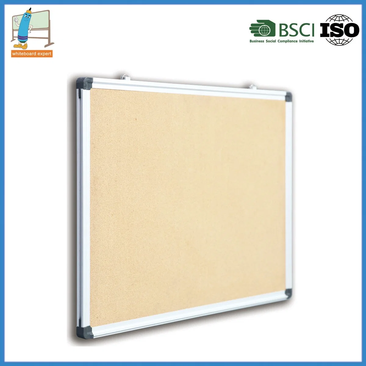 Sale Standard Sizes Aluminum Frame Cork Board and Fabric Bulletin Notice Board for Information Display