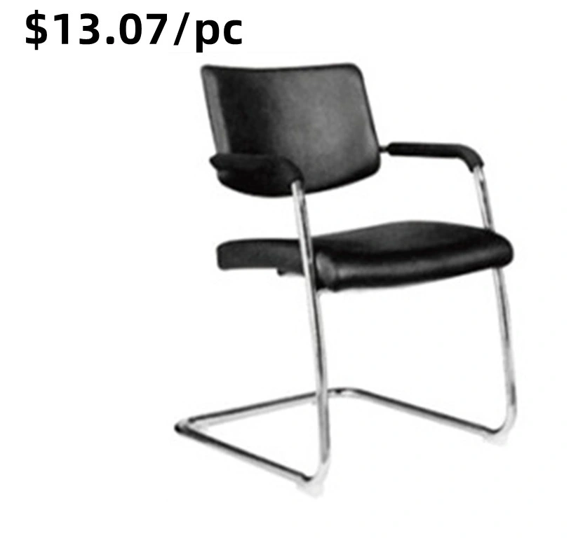 Elegant Moveable Conference Steel Leather Headrest Armrest Executive Office Chair