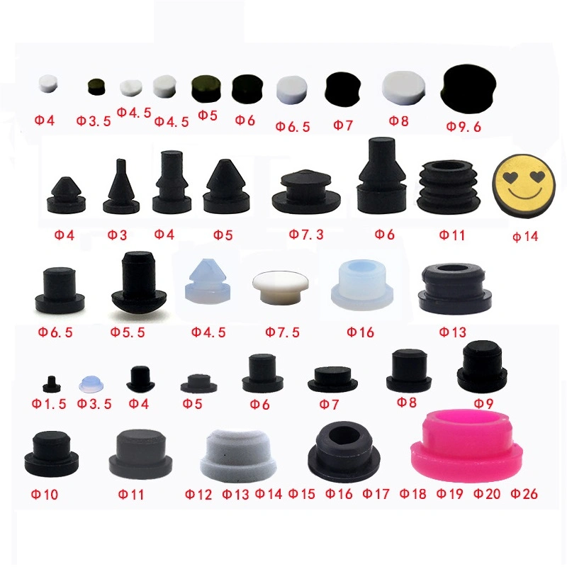 OEM Customize Sealing Natural Rubber End Cap with Various Sizes Fixed Silicone Rubber Plug/Stopper Sealing Parts