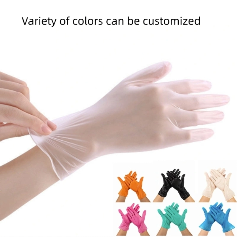 9 Inch Transparent Powder Free Powdered Disposable Vinyl Examination Gloves