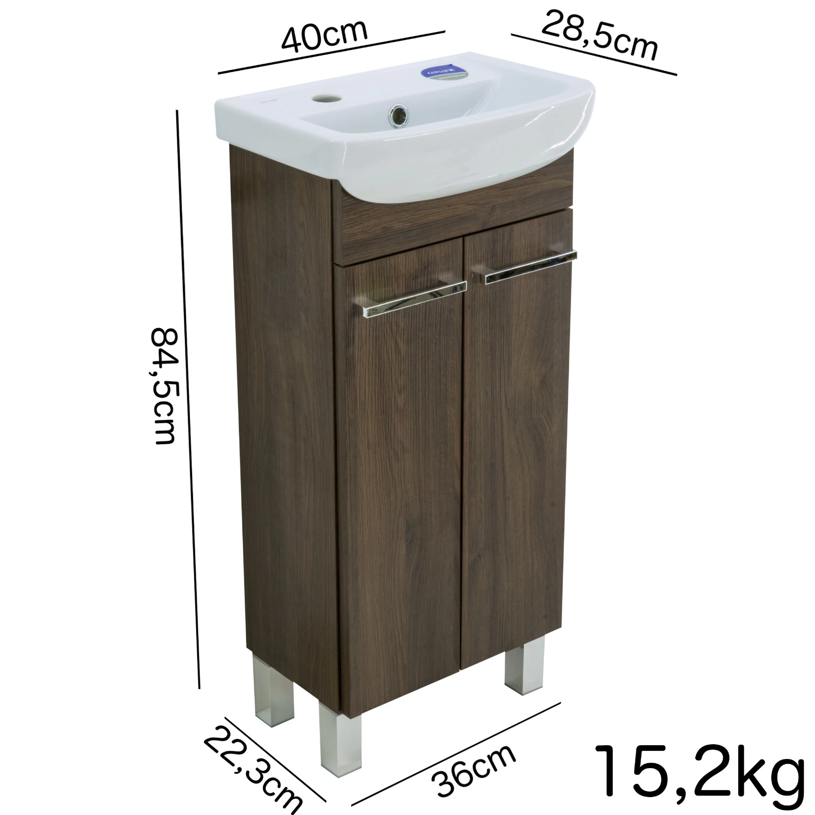 Bathroom Furniture 40 Washbasin Cabinet Dark Oak Washbasin Cabinet Fittings