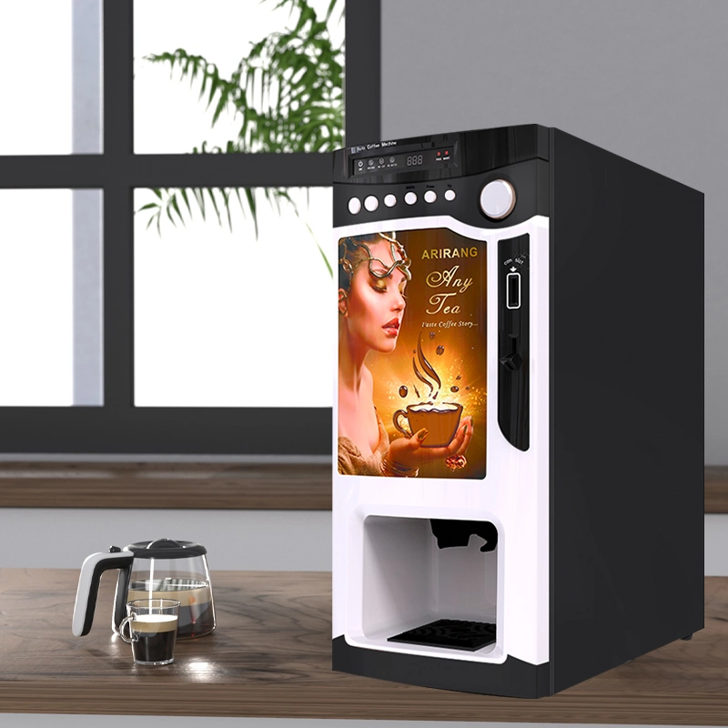 Indoor Fully Automatic Instant Coffee Vending Machine Without Water Pump