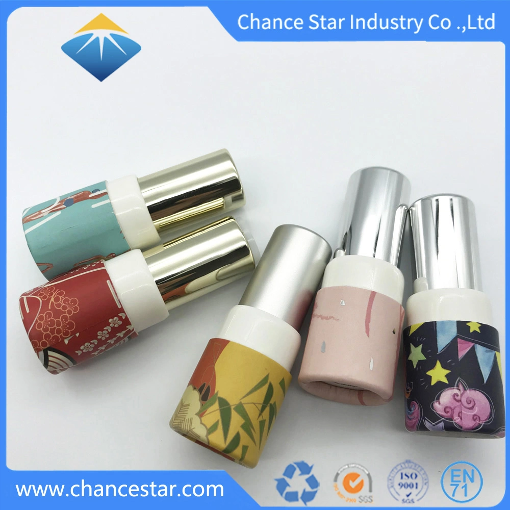 Custom Rigid Paper Tube Lipstick Packaging with All Inner Plastic Cup