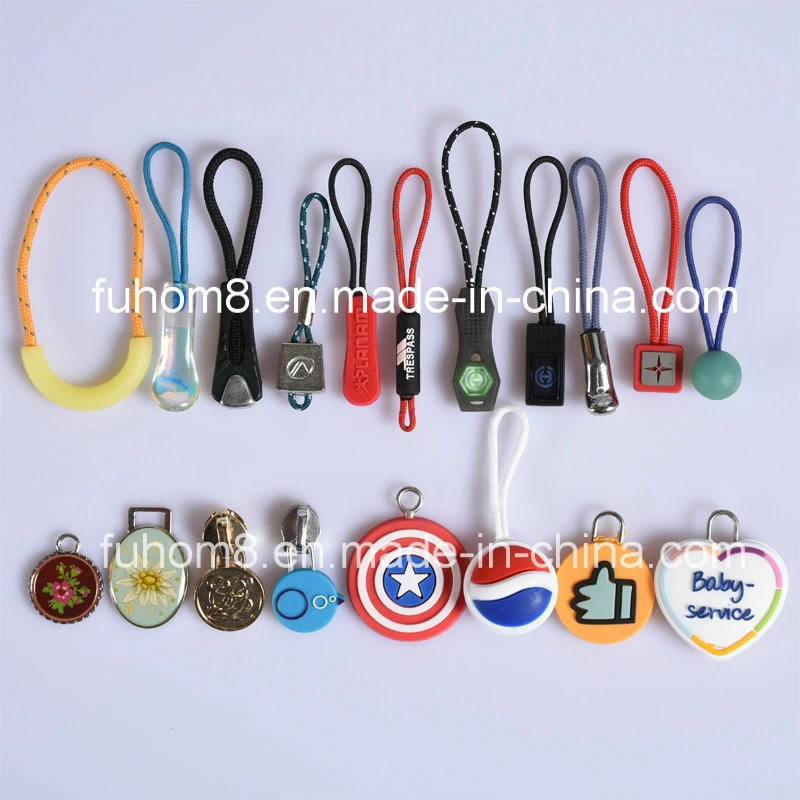 Customized Plastic Rubber Zipper Slider for Garment