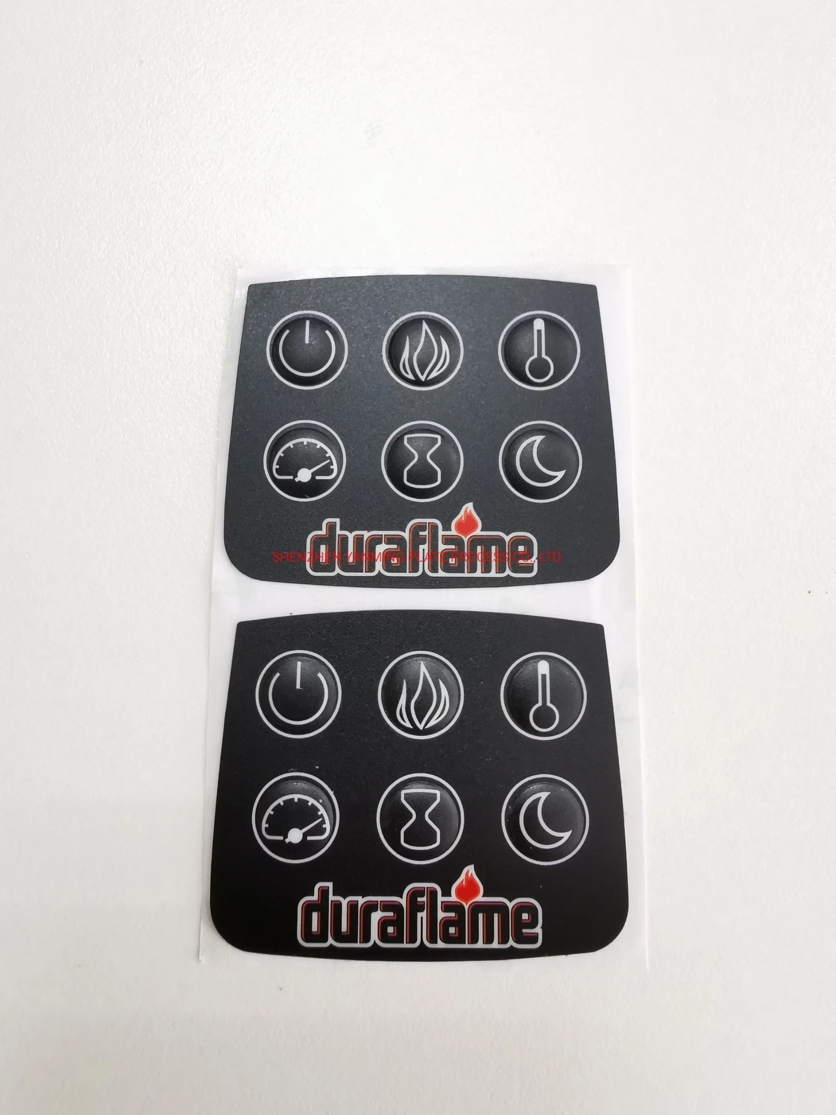 Embossed Membrane Keypad Graphic Overlay for Domestic Appliance