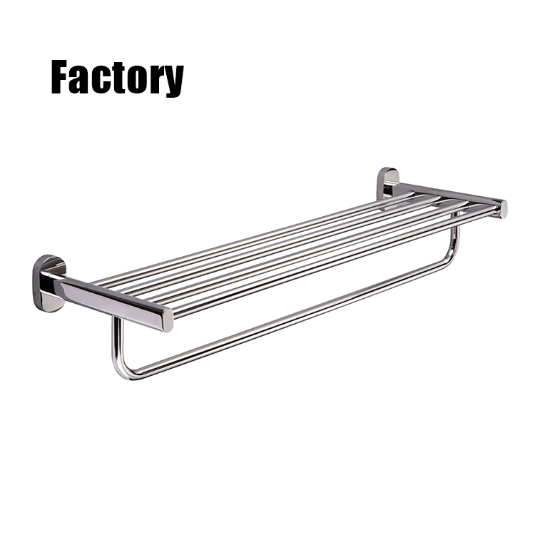 Double Layer Towel Rack Two Bar Stainless Steel Bathroom Accessories