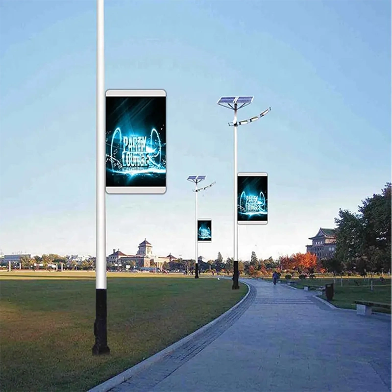 Poste de luz de la publicidad de la calle al aire libre en la pantalla de LED de Wifi inteligente 3G de la administración centralizada Iniciar sesión