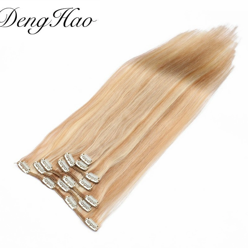 Straight Double Drawn 100% Russian Hair Clip-in Hair Extension