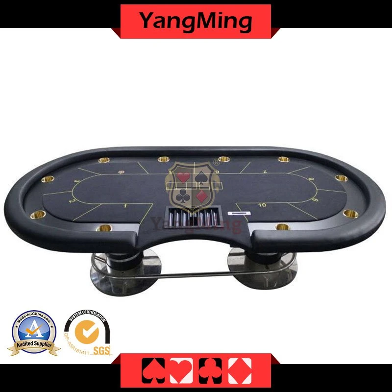 Casino Texas Poker Oval Feet Value Benefits Texas Poker Table with 10 Player Customize Gambling Ym-Tb018