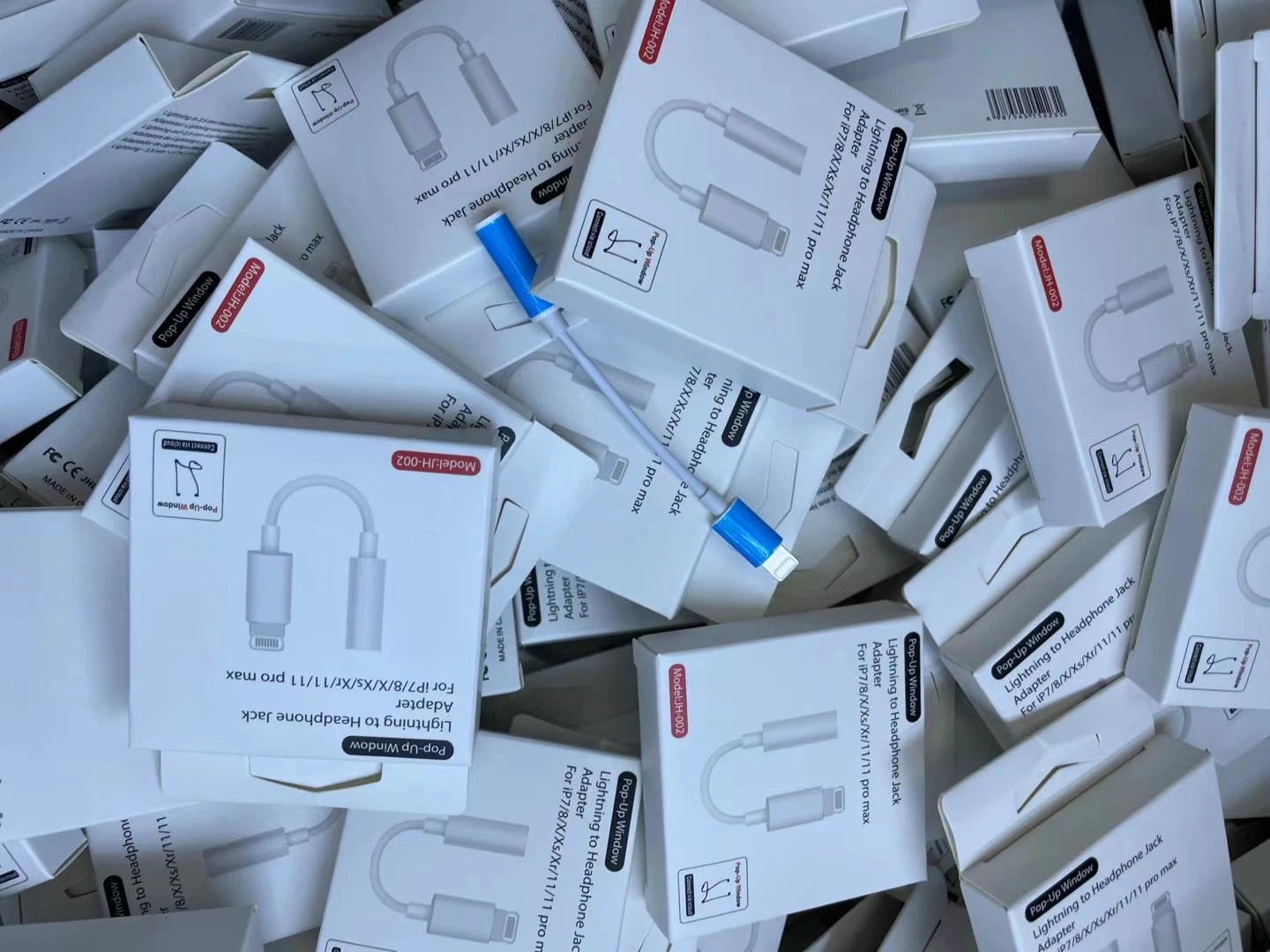 100% original para Apple adaptador de auriculares 3,5mm Jack adaptador de audio Auriculares