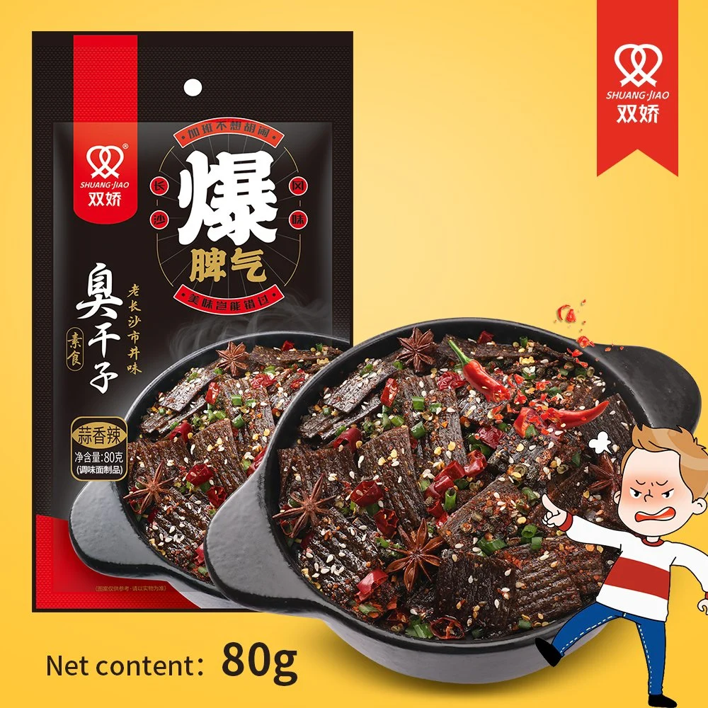 70g Chinesisches Latiao Veganer Knoblauch Geschmack aromatisiertes Mehl würziges Latiao Snack