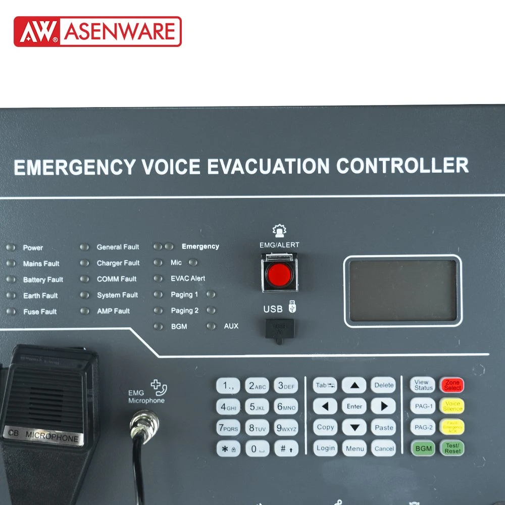 500W Emergency Voice Evacuation System with MP3 Music