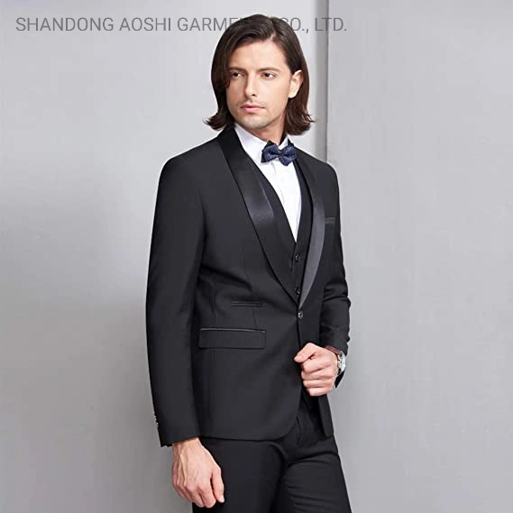 Wholesale/Supplier Clothes Men 3-Piece Formal Clothing Shawl Lapel Single Button for Wedding Garment Aoshi Apparel and Tailored Suit