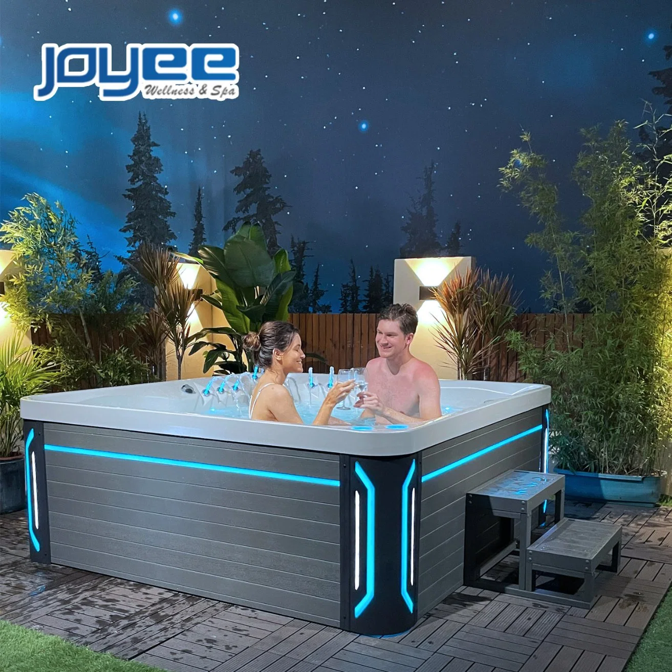 Joyee Factory Cheap Balboa SPA Pools Music Jet Whirlpool Bath Outdoor Hot Tubs