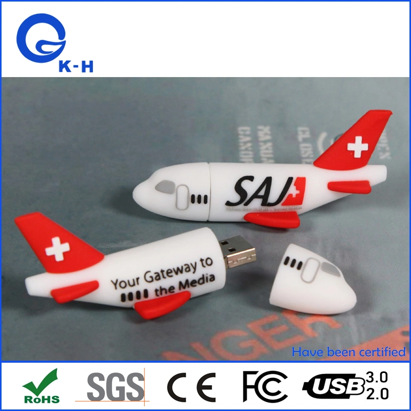 PVC Air Company Airplane Aircraft Shape USB Flash Pendrive 2GB 4GB 8GB