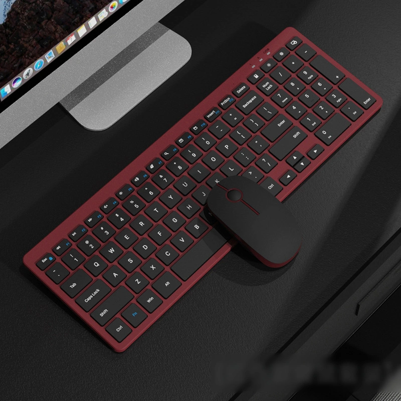 Ultra Thin Wireless 2.4G Multi System Compatibility Desktop Computer Keyboard and Mouse Set