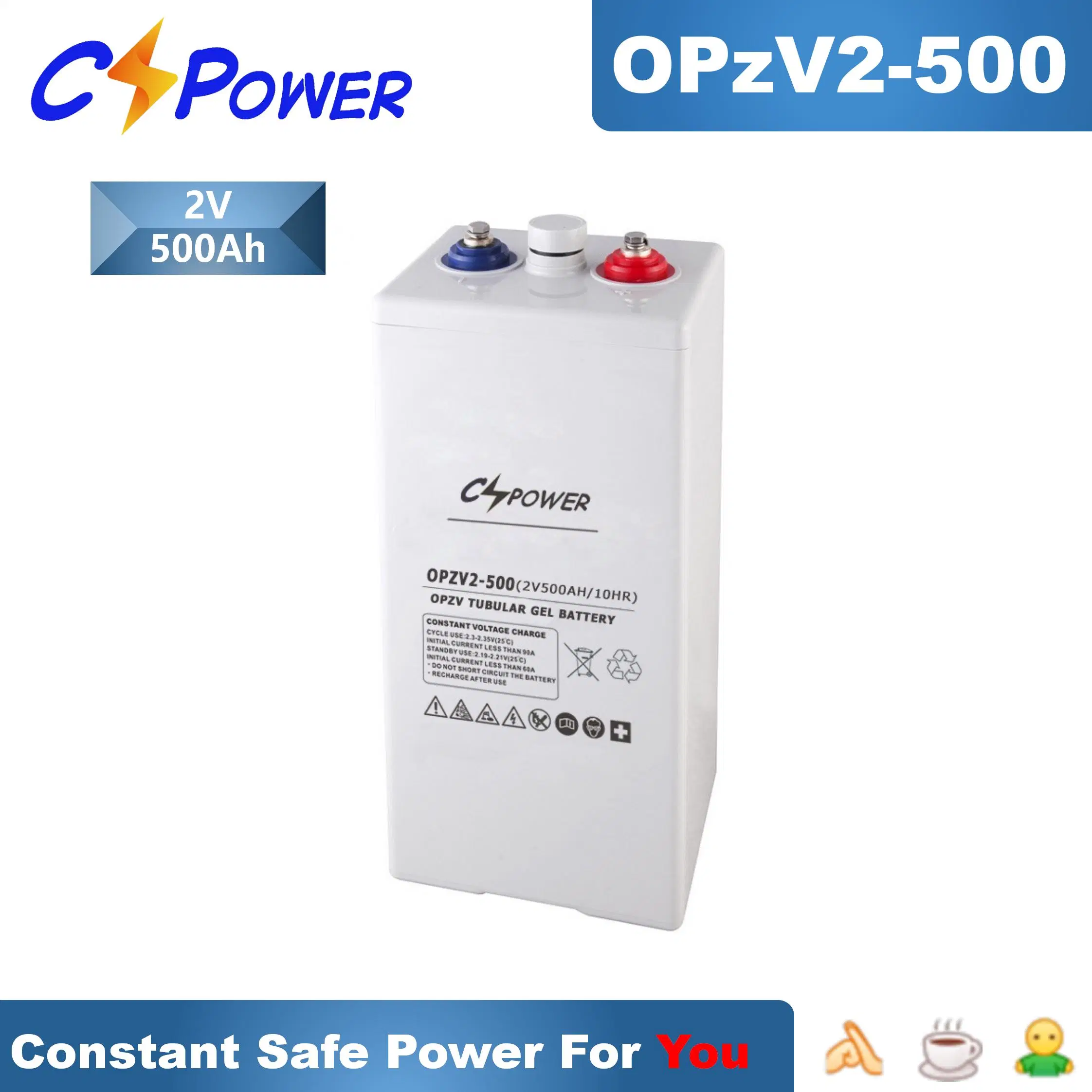 Gel Opzv de ciclo profundo 2V 1000Ah batería de almacenamiento de energía solar