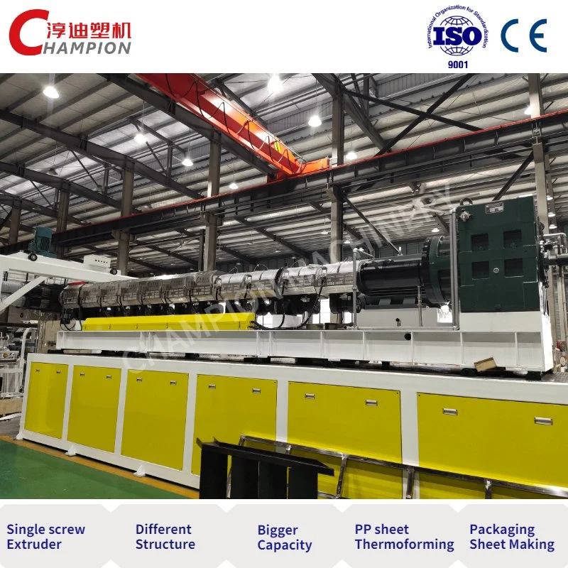 Single Screw Extruder For Mono Layer Plastic Sheet Making Extrusion Line