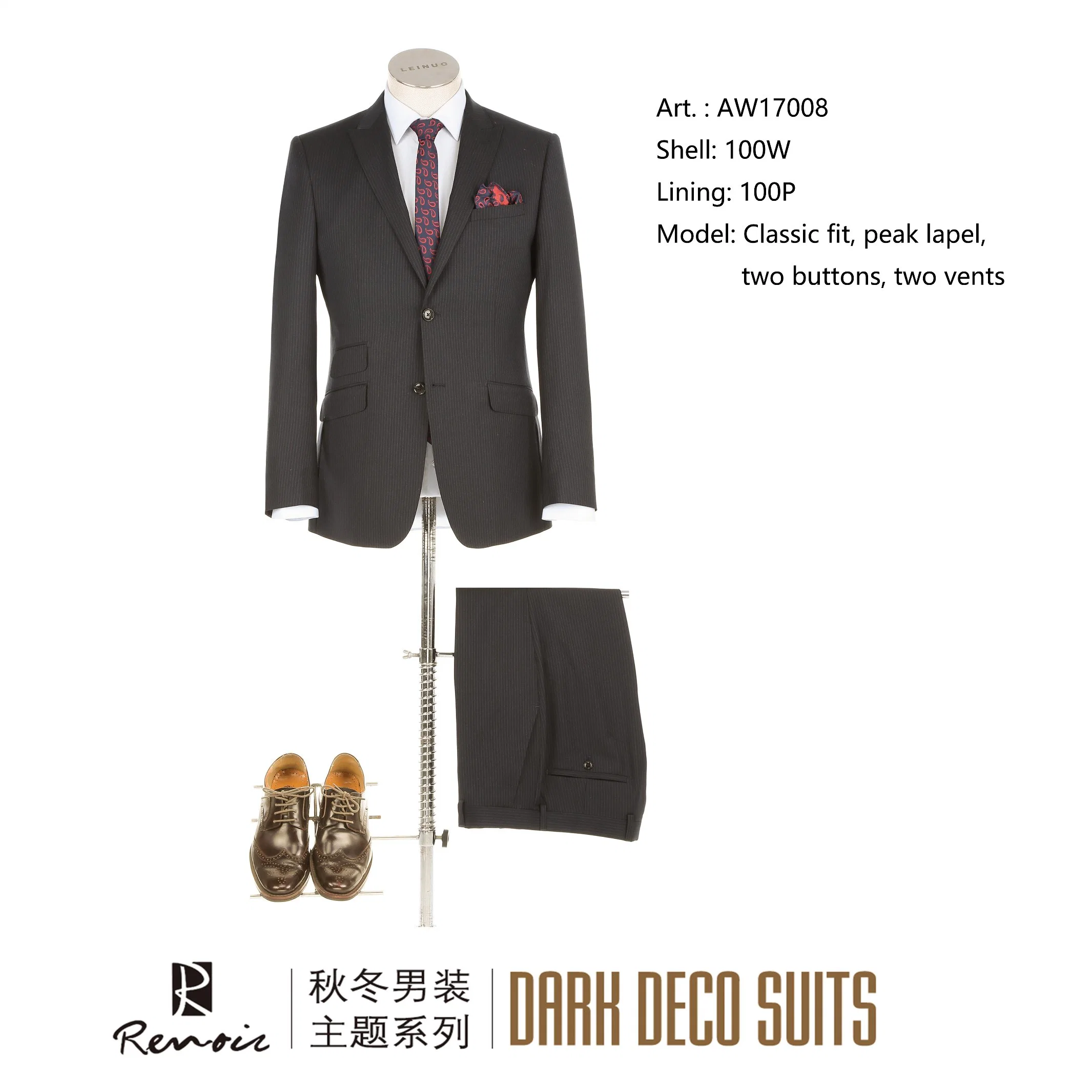 OEM 2 Piece Peak Lapel Classic Fit Men&prime; S Business Suit