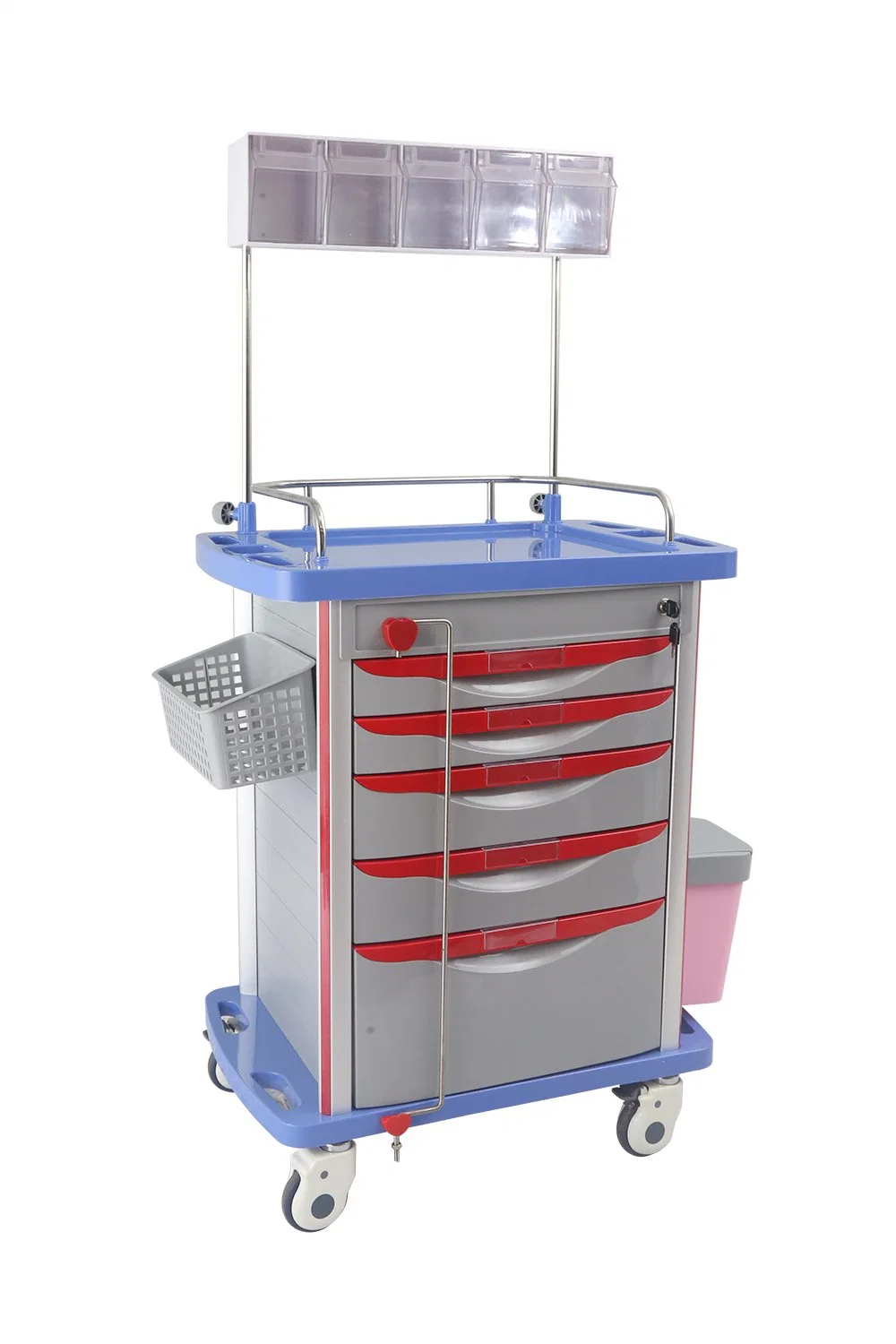 [At750] ABS Anesthesia Trolley and Cart with Drawers for Medical,Emergency,Logistic,Linen,Treatment, Medicine Distribution as Hospital Furniture and Equipment