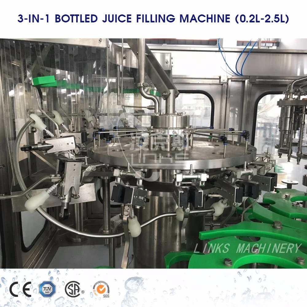 Full Automatic 3-in-1 Fruit Juice Pressure Filling Machine