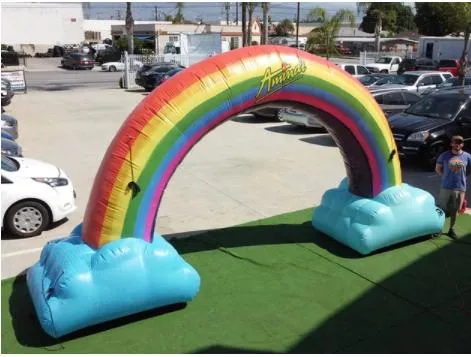 2024 New Inflatable Rainbow Arch with Dolphins for Sale