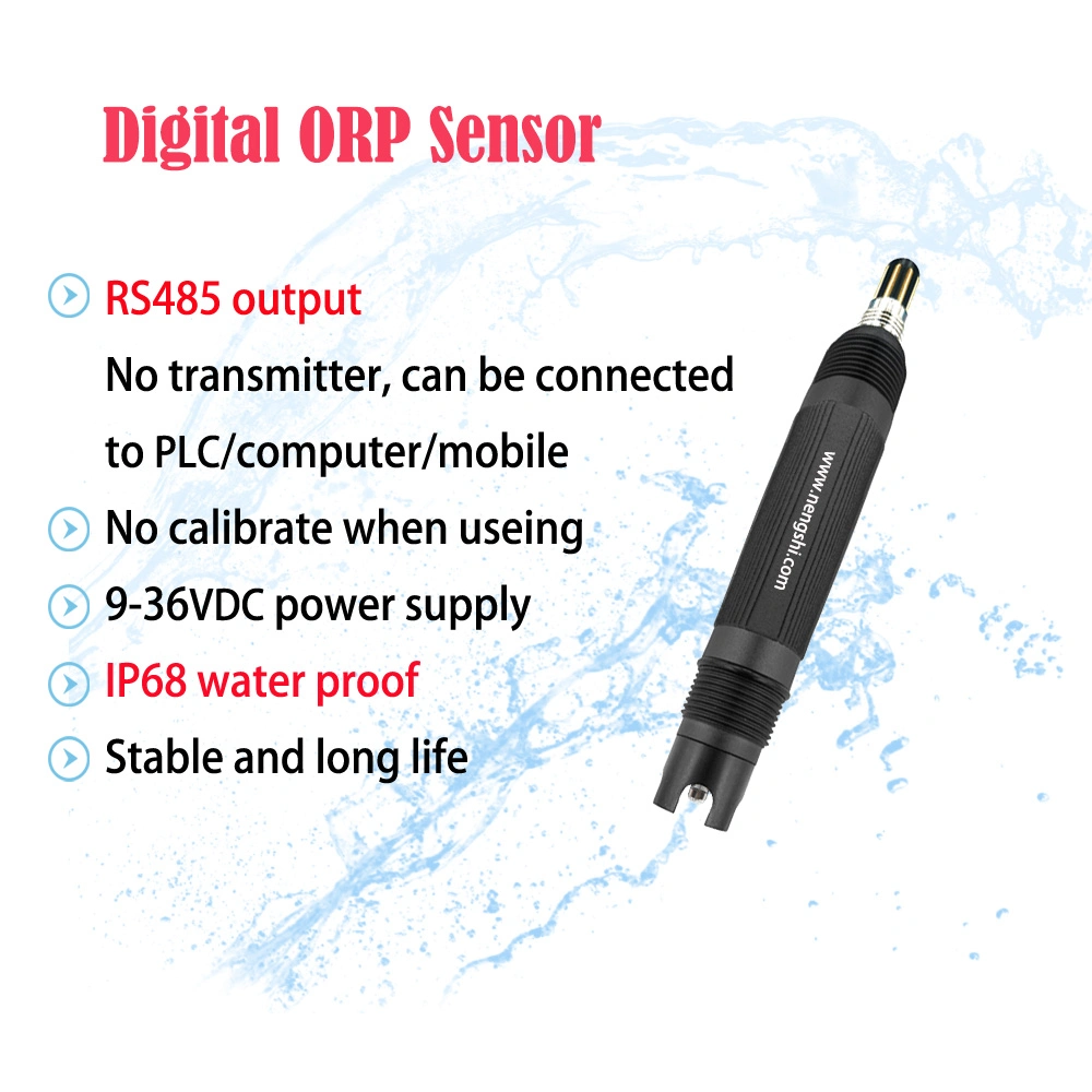 RS485 Output Plastic ORP Sensor Electrode Water Oxygen Measurement with High Temperature