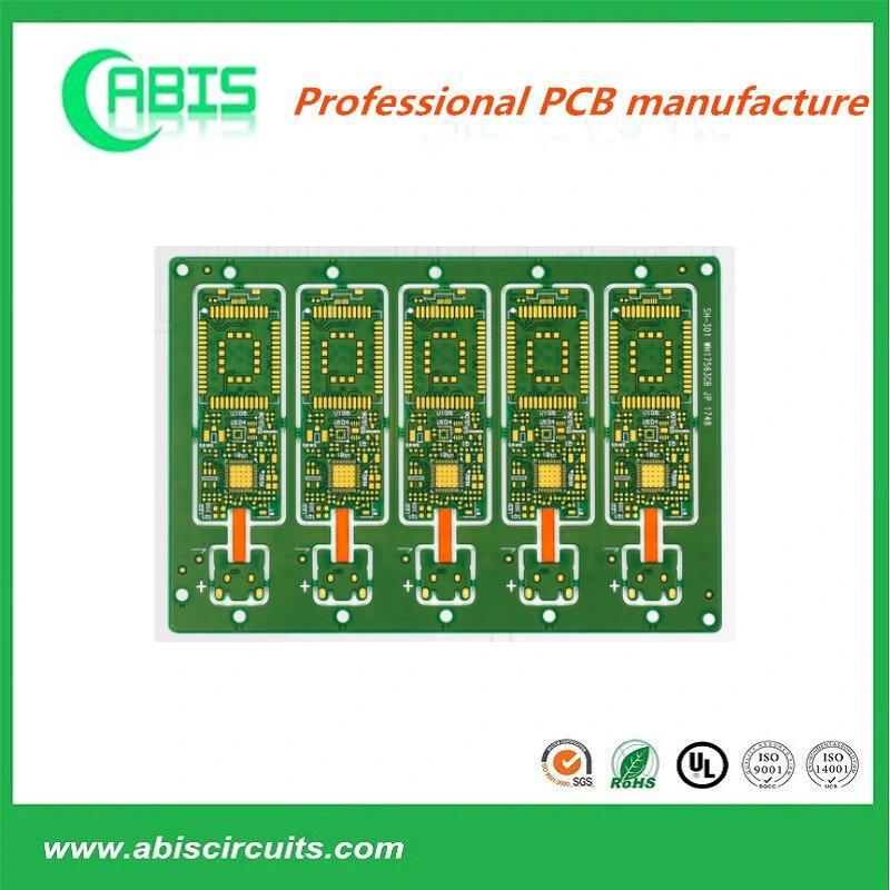 Multilayer Immersion Gold PCB Board with Gold Finger and Hard Gold Plating in Half Holes