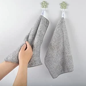 Nano toallitas toallitas para la cara toalla de mano Bambú Carbón 12inch X 12inch Gris claro