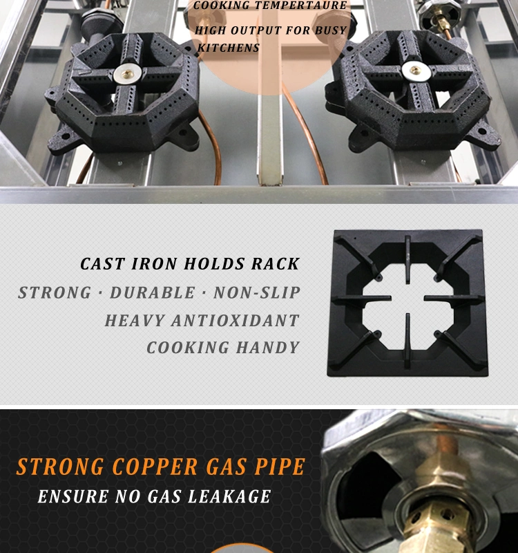 Flamemax Stainless Steel 6 Burners Stove (HGR-36)