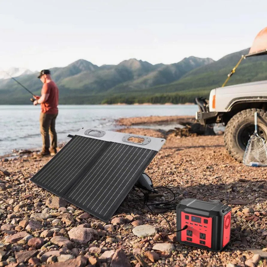 Folding 100W Solar Panel Charging Bag for Hikers