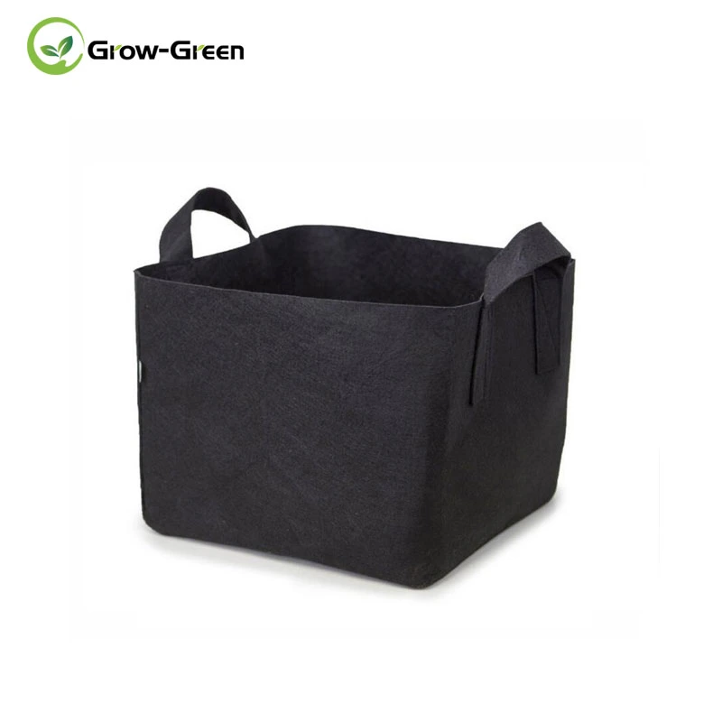 Grow-Green Grow Bags with Green Thread Sewing Fabric Grow Pots Kits with Handles Home Gardening (40 Gallon)