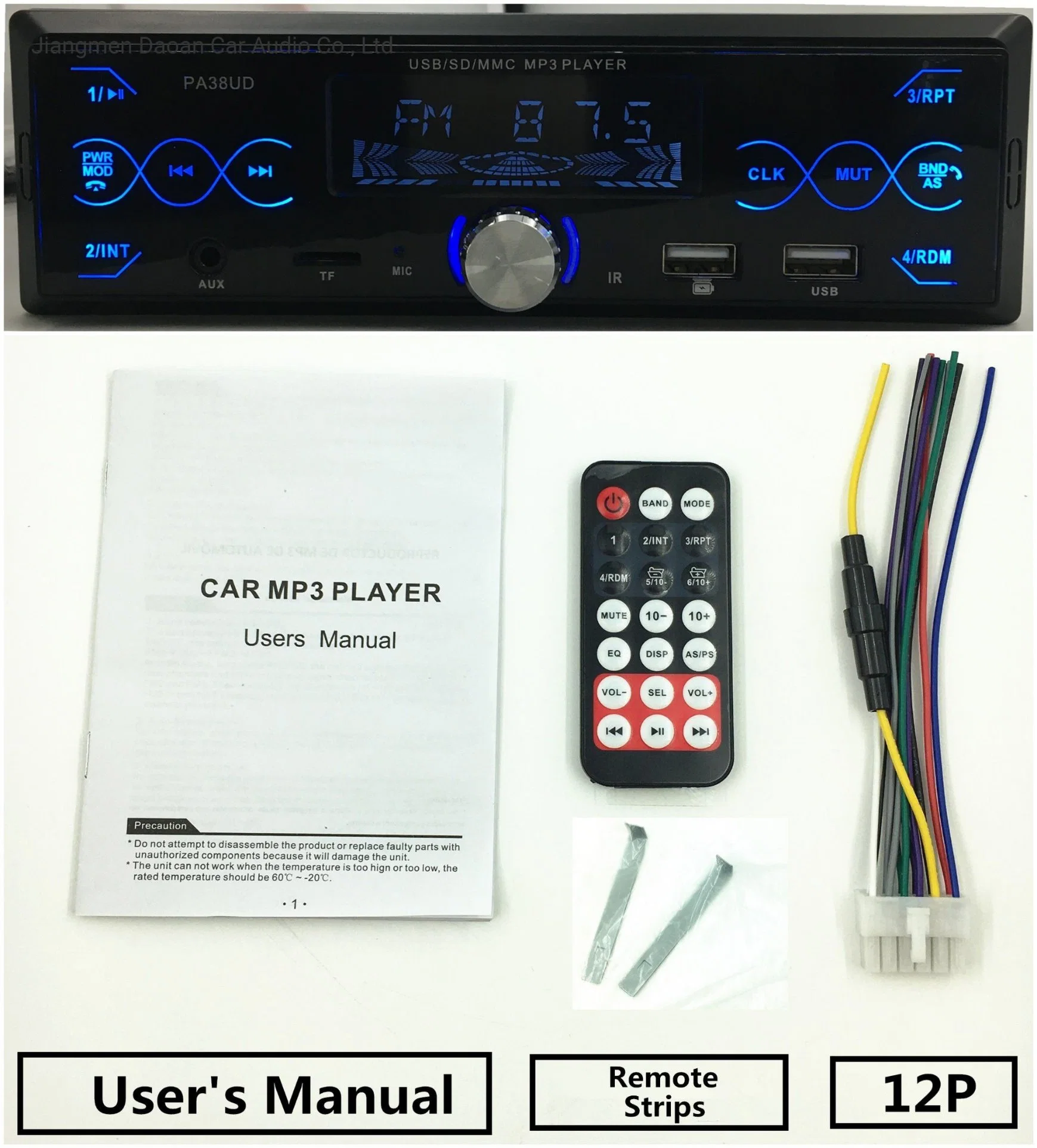 Venda por grosso Consumer Electronics tocar no botão Transmissor FM Carro Leitor de MP3