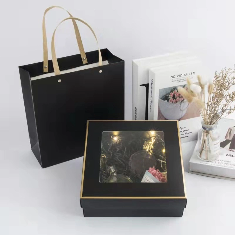 Ins Creative Open Window Gift Box Companion Window Gift Bag Valentine's Day Packaging Gift Box Romantic Gift Box Empty Box