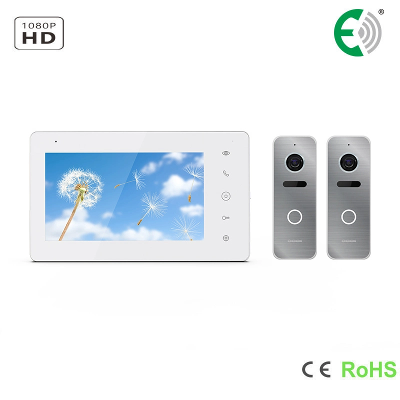 4-Wire Home Security 7" HD Intercom Video Doorphone