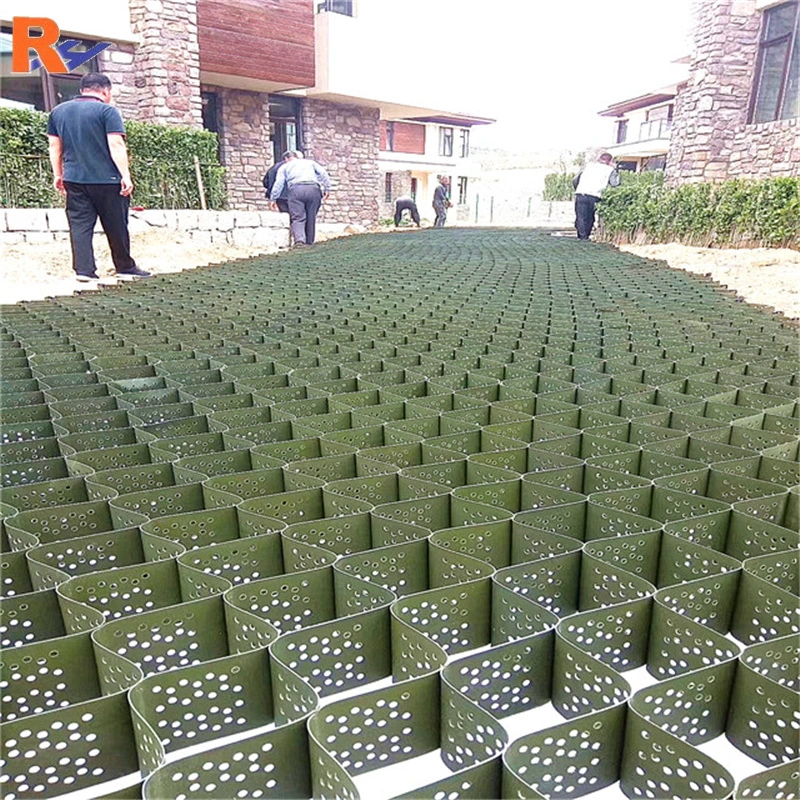 Green Color Smooth 1.2mm Geocell and Geotextile for Road Reinforcement