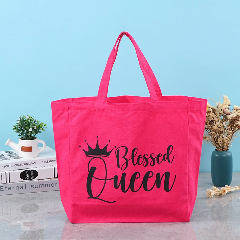 Customized Printed Wholesale/Supplier Outdoor Daily Pure Color Fashion Durable Reusable Eco-Friendly Shopping Gift Beach Organic Natural Fabric Canvas Cotton Tote Bag