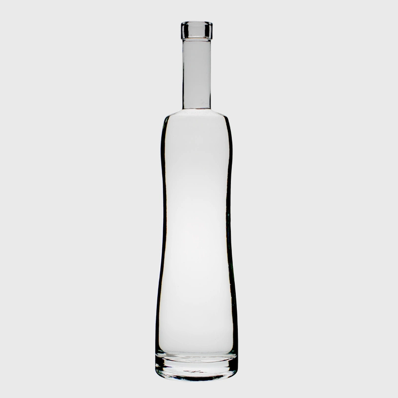 Spot produit contenant de verre de liqueur de spiritueux claire 700ml de boissons de marque de Whisky Gin Bouteille de vin en verre avec couvercle